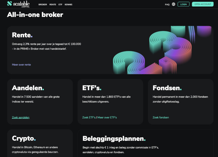 Beleggen met Scalable Capital